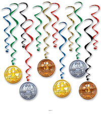 72 Pack Bulk Award Medal Party Whirls
