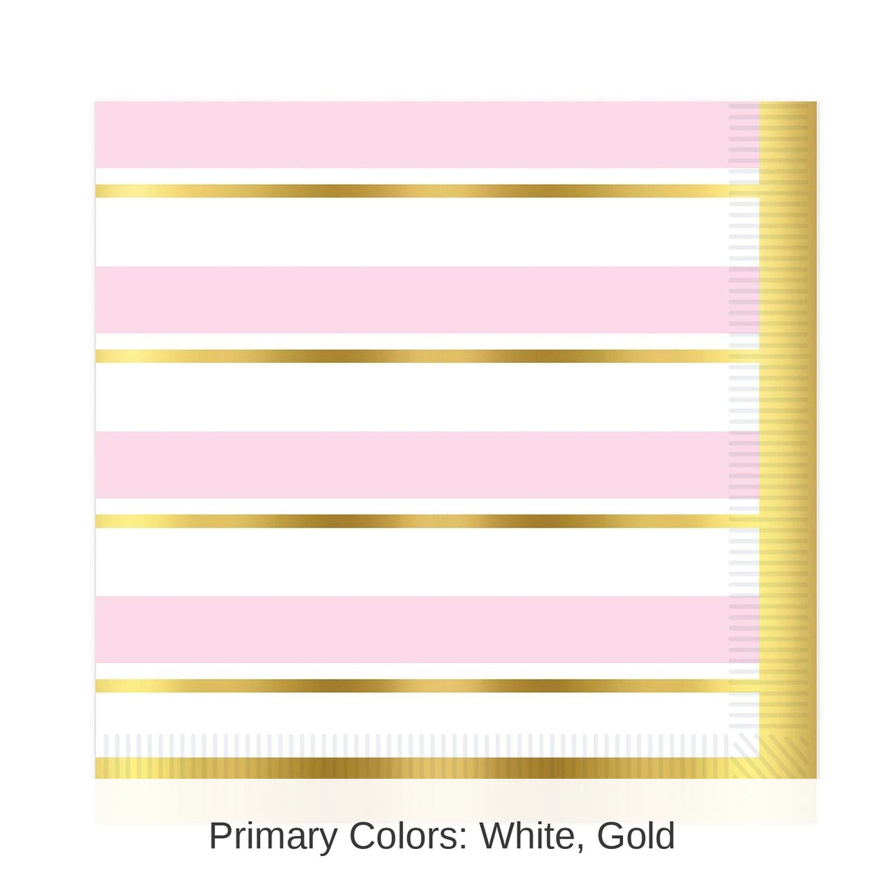 192 Pack Bulk Striped Luncheon Napkins - Girl