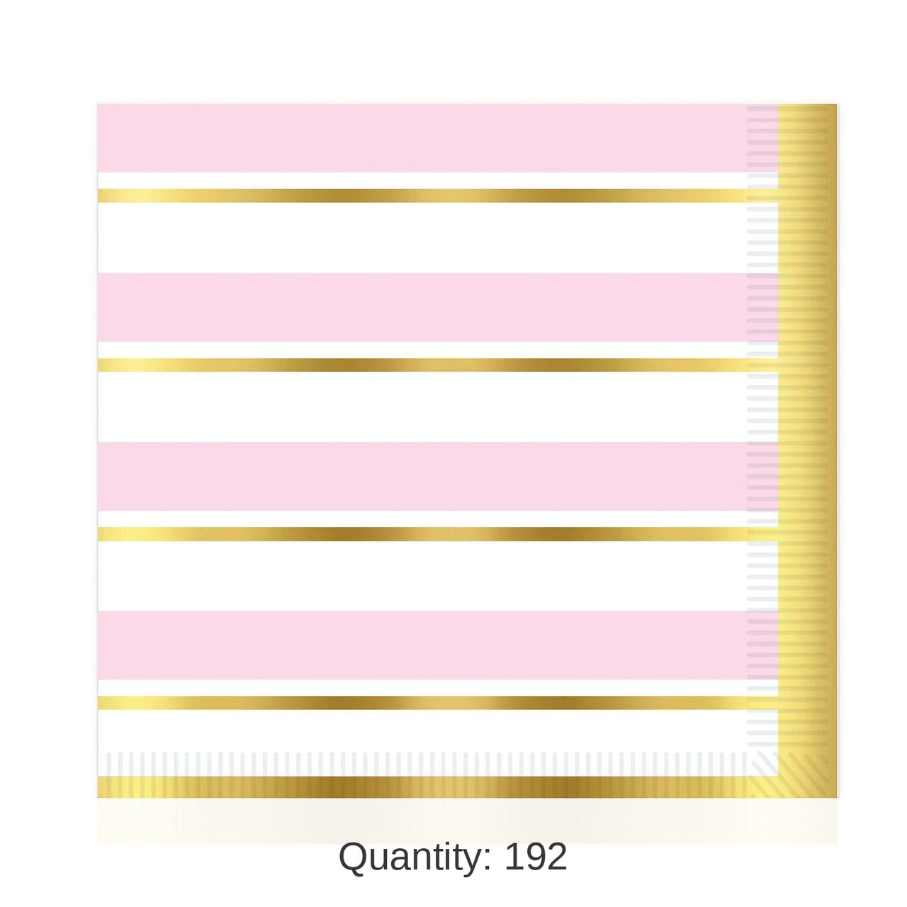 192 Pack Bulk Striped Luncheon Napkins - Girl