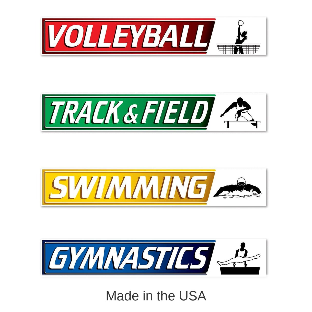 48 Pack Bulk Summer Sports Party Street Sign Cutouts