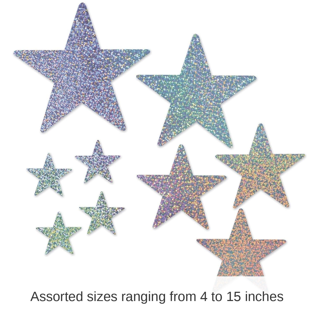 108 Pack Bulk Packaged Star Party Cutouts