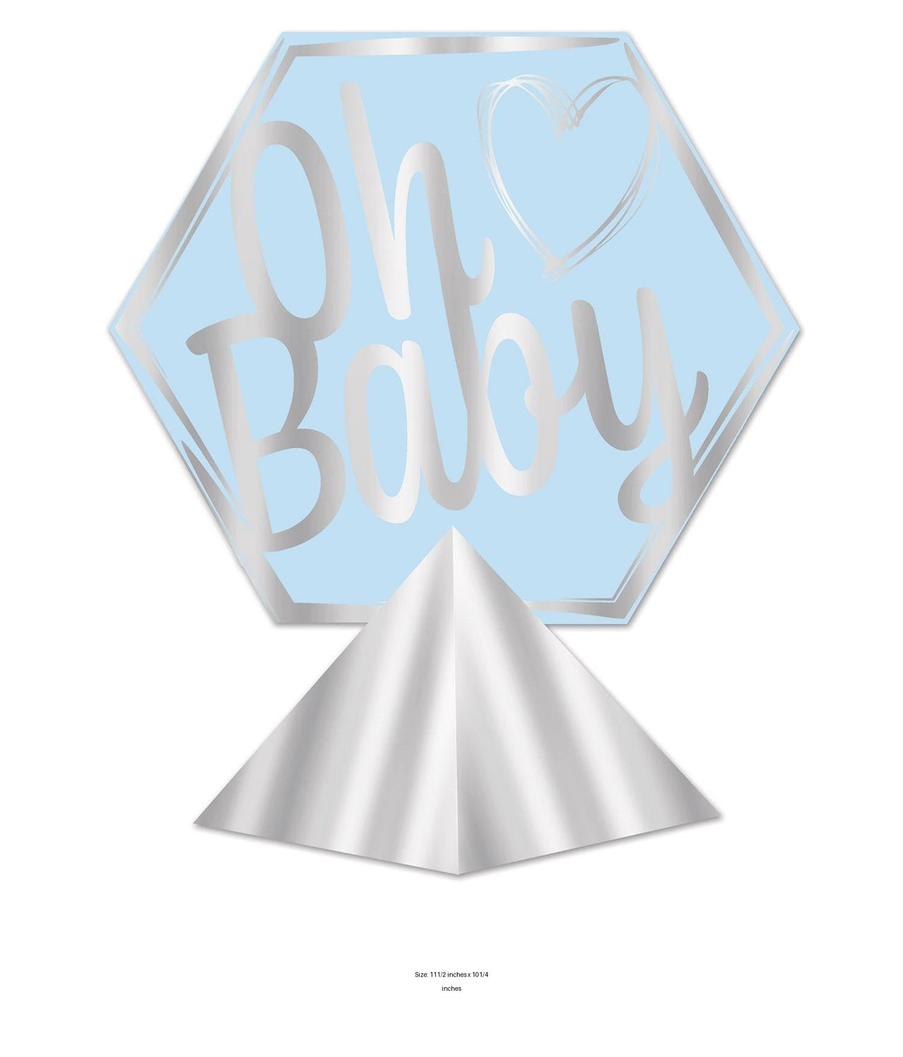 12 Pack Bulk 3-D Foil Oh Baby Centerpiece - Boy