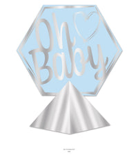 12 Pack Bulk 3-D Foil Oh Baby Centerpiece - Boy