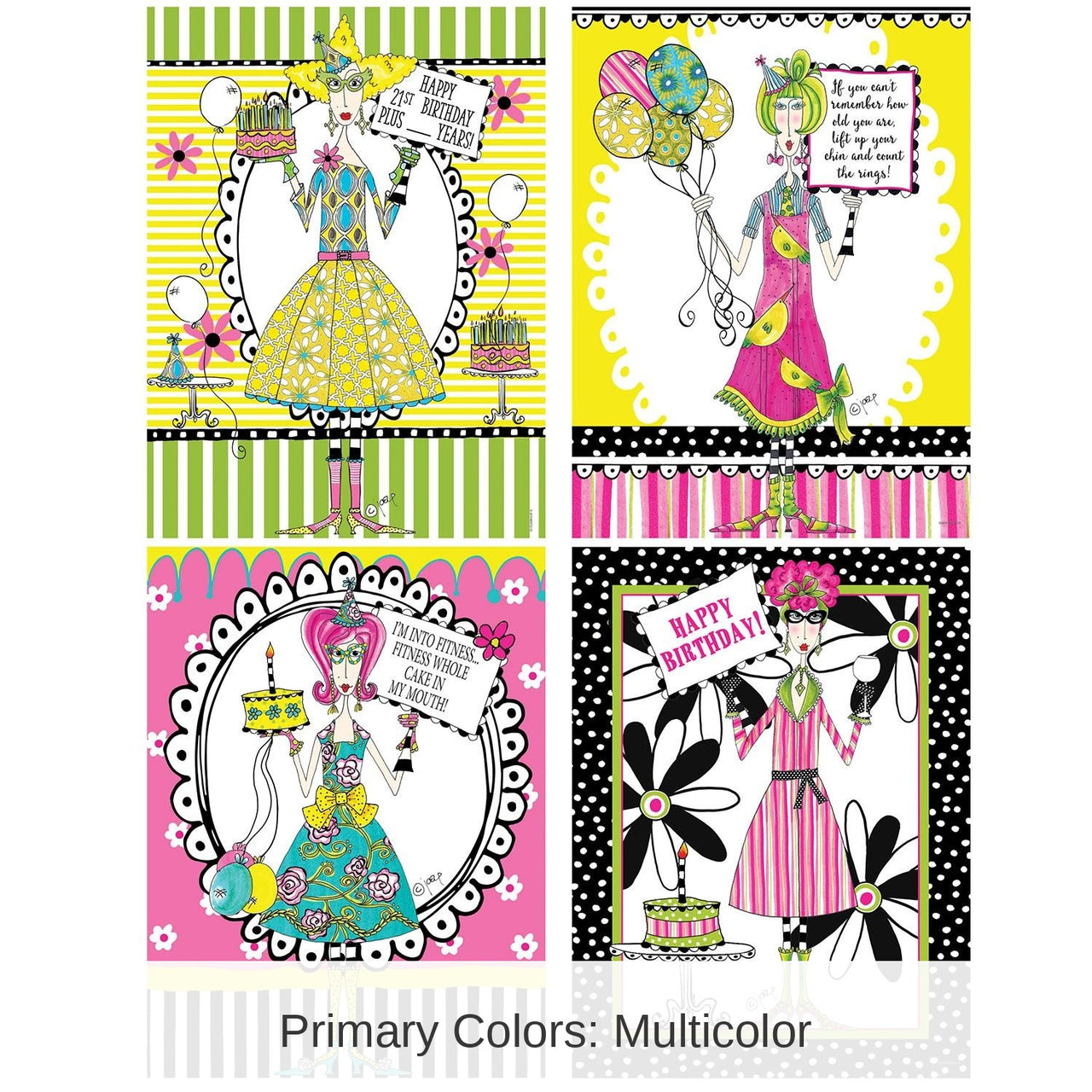 48 Pack Bulk Dolly Mama's Adult Celebration Party Poster Cutouts