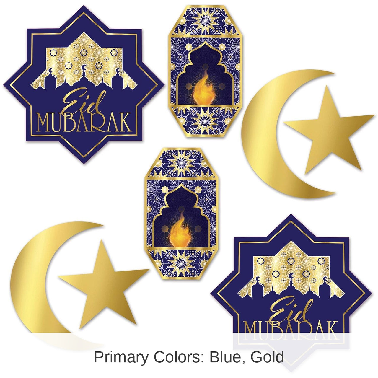 96 Pack Bulk Foil Ramadan Cutouts