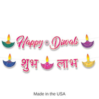 12 Pack Bulk Foil Diwali Streamer Set
