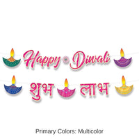 12 Pack Bulk Foil Diwali Streamer Set