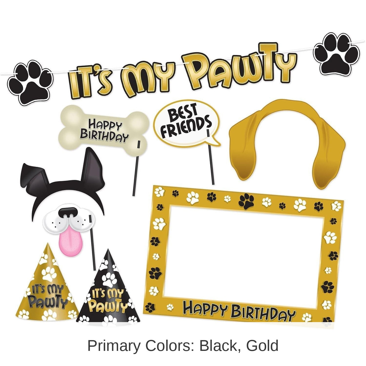 12 Pack Bulk Dog Birthday Party Kit