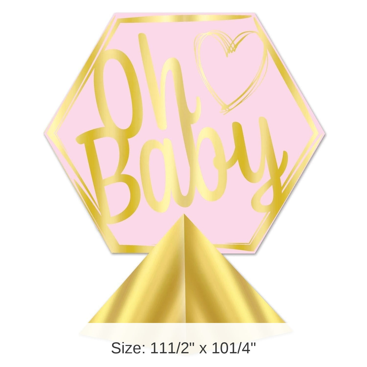 12 Pack Bulk 3-D Foil Oh Baby Centerpiece - Girl