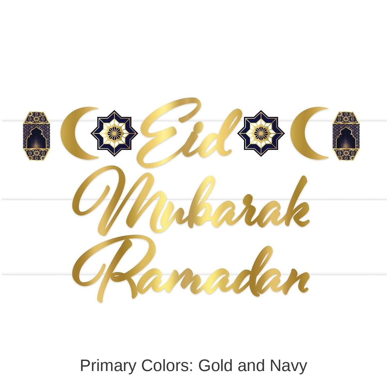 12 Pack Bulk Foil Ramadan Streamer Set