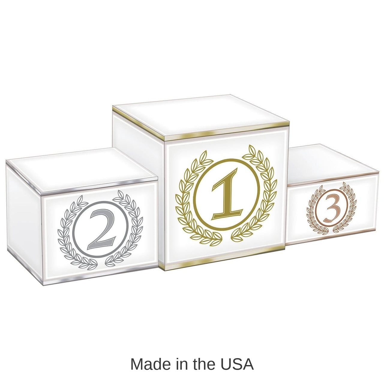 12 Pack Bulk 3-D Podium Party Centerpiece