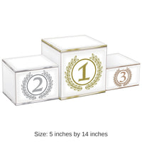 12 Pack Bulk 3-D Podium Party Centerpiece