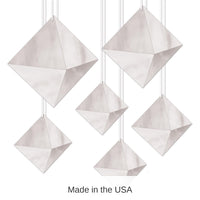 72 Pack Bulk 3-D Foil Party Diamonds - Silver