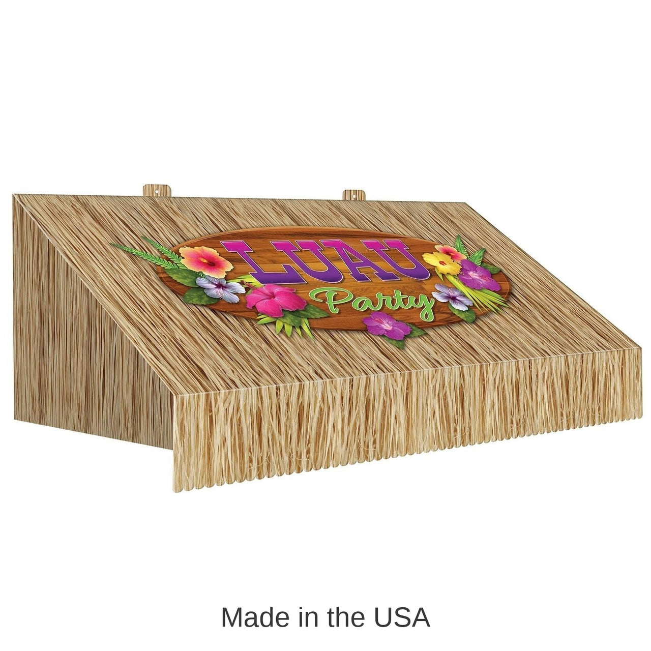 6 Pack Bulk Luau Party 3-D Tiki Bar Awning Wall Decoration