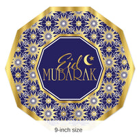 96 Pack Bulk Ramadan Theme Decagon Paper Plates 9 inch