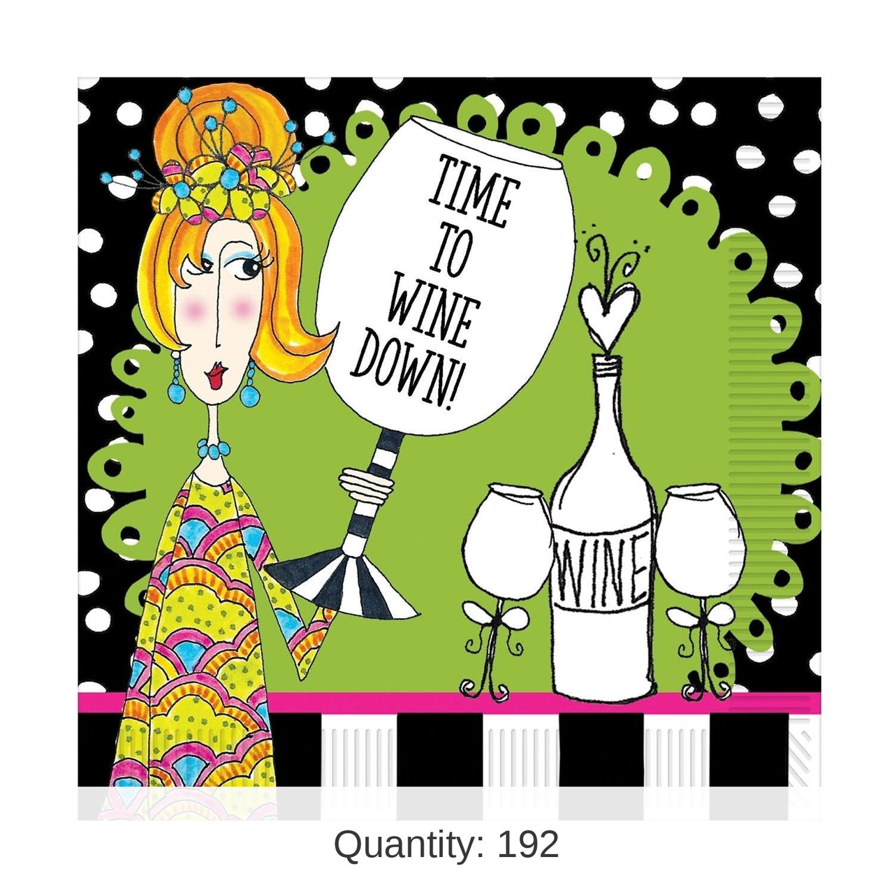 192 Pack Bulk Dolly Mama's Wine Celebration Party Lunch Napkins