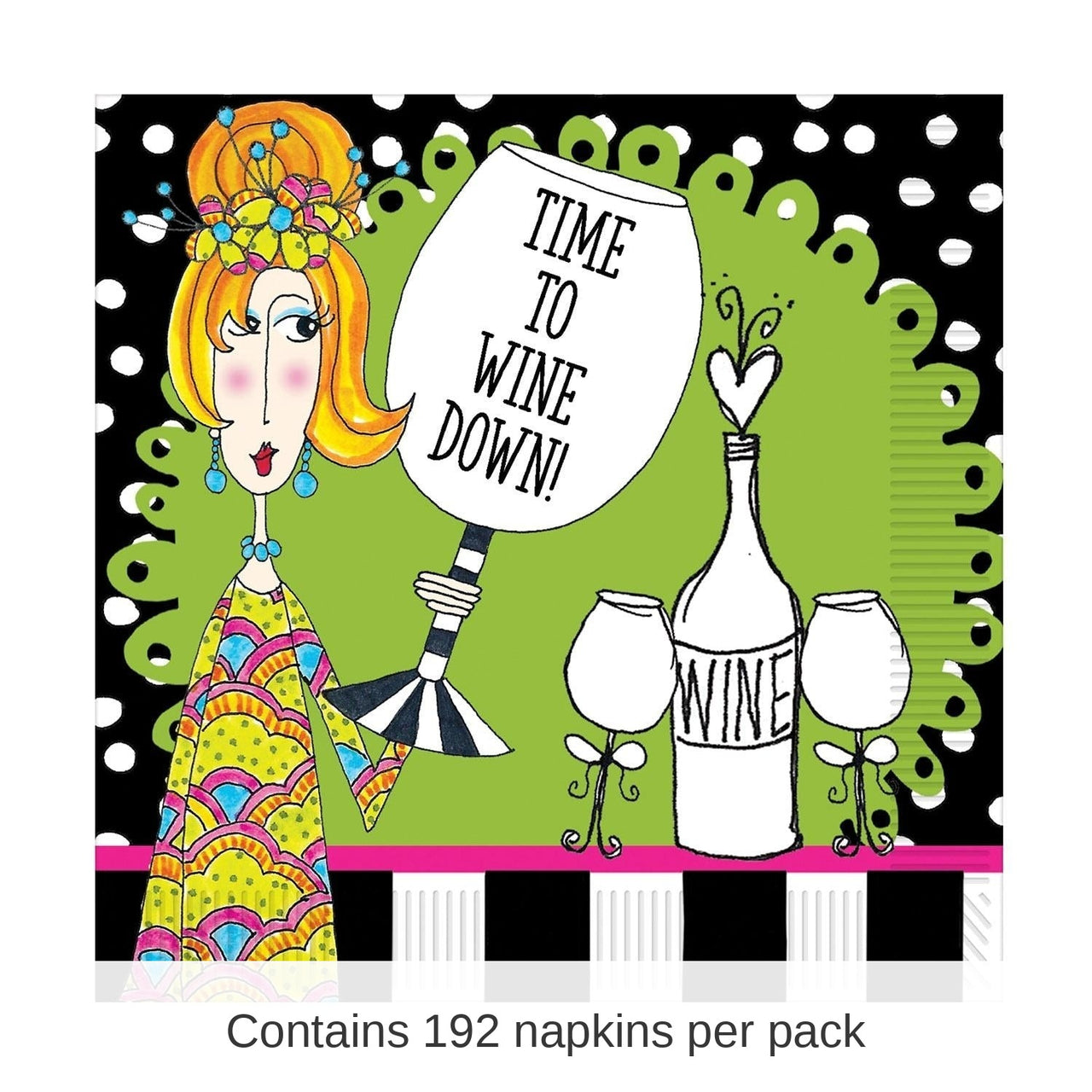 192 Pack Bulk Dolly Mama's Wine Celebration Party Lunch Napkins