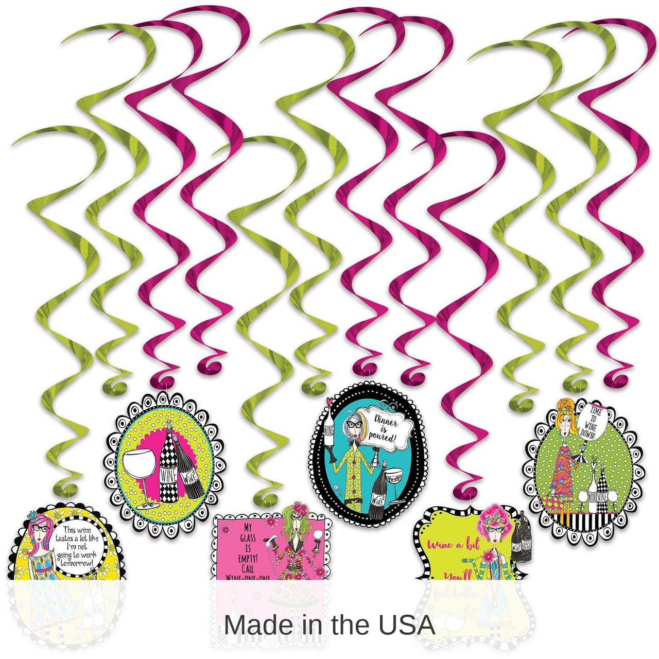 72 Pack Bulk Dolly Mama's Wine Celebration Party Whirls