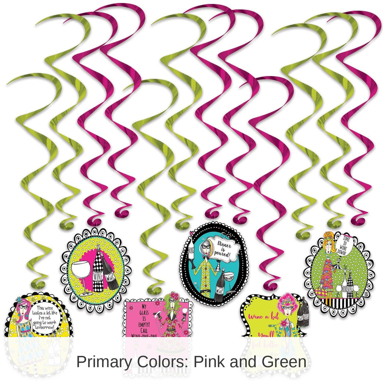 72 Pack Bulk Dolly Mama's Wine Celebration Party Whirls