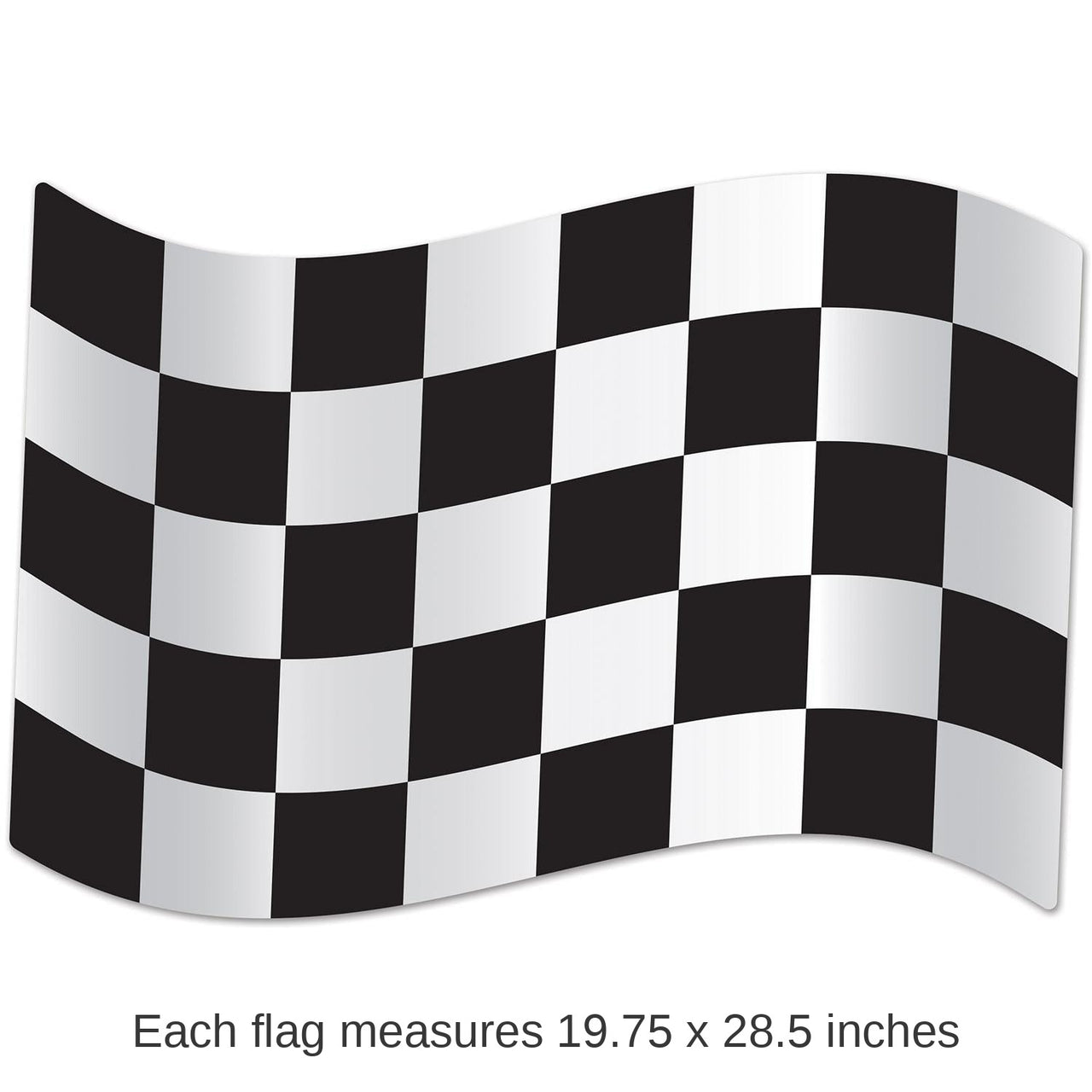 24 Pack Beistle Jumbo Checkered Flag Party Cutouts