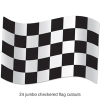 24 Pack Beistle Jumbo Checkered Flag Party Cutouts