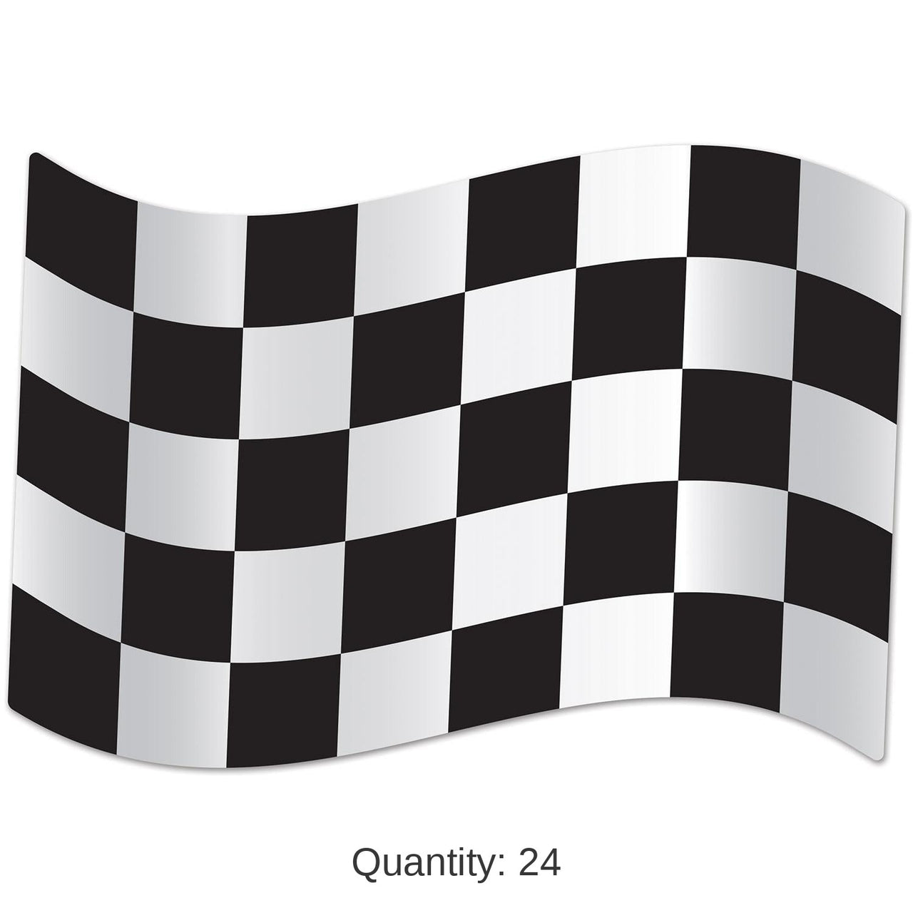 24 Pack Beistle Jumbo Checkered Flag Party Cutouts