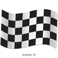 24 Pack Beistle Jumbo Checkered Flag Party Cutouts