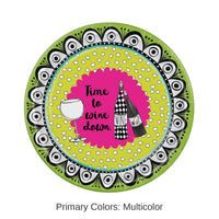 96 Pack Bulk Dolly Mama's Wine Celebration Party Paper Plates 9 inch