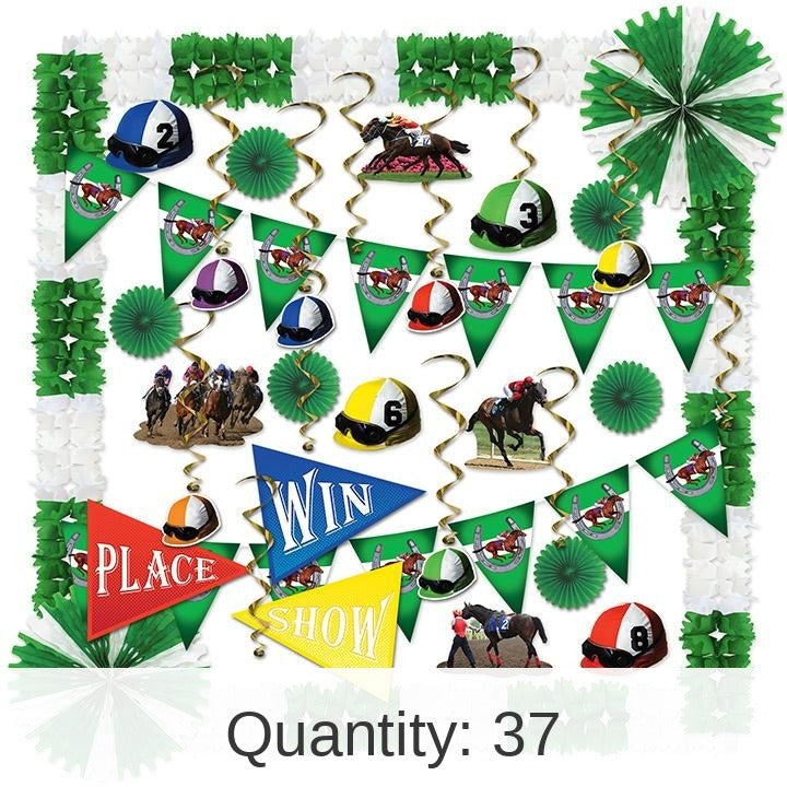 Horse Racing Party 37 Piece Decorating Kit