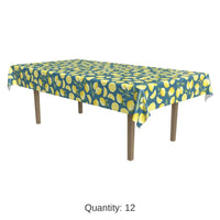 12 Pack Bulk Lemon Party Tablecover