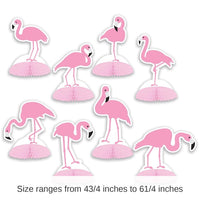 96 Pack Bulk Luau Party Flamingo Mini Centerpieces