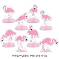 96 Pack Bulk Luau Party Flamingo Mini Centerpieces