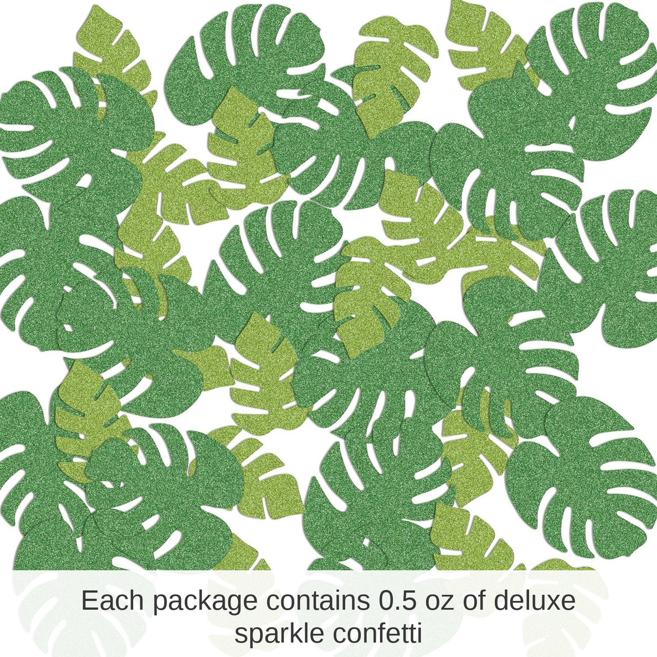 12 Pack Bulk Tropical Palm Leaf Party Sparkle Confetti (0.5 Oz/Pkg)