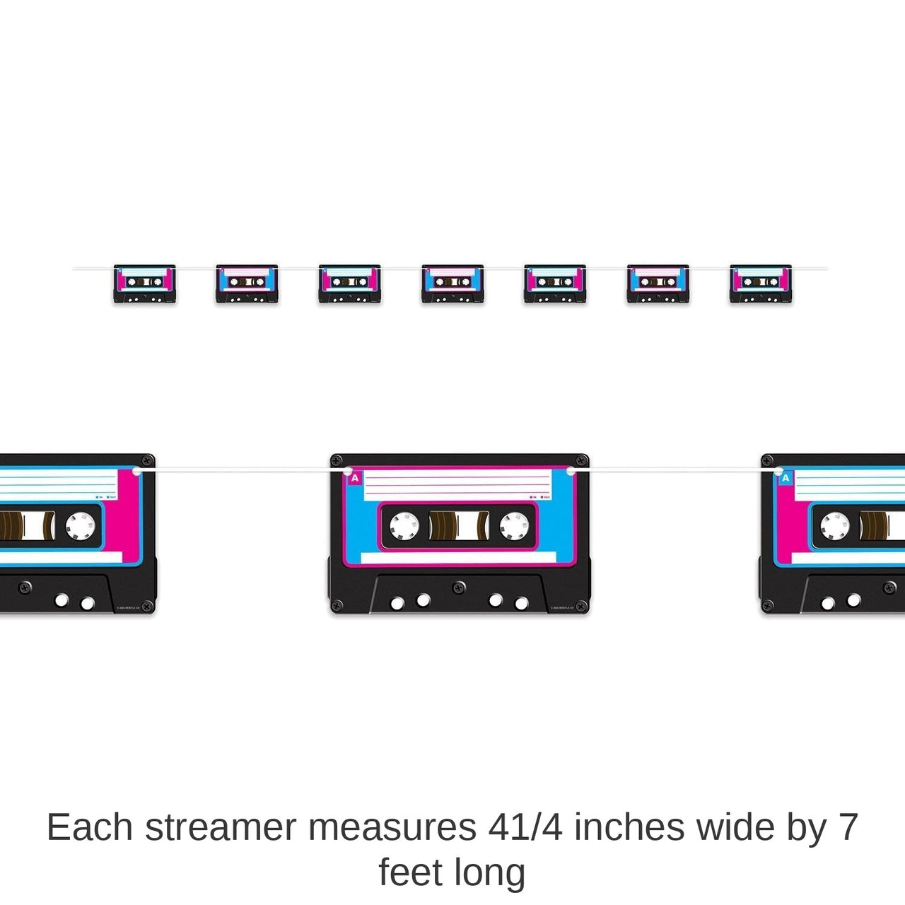 12 Pack Bulk Cassette Tape Party Streamer