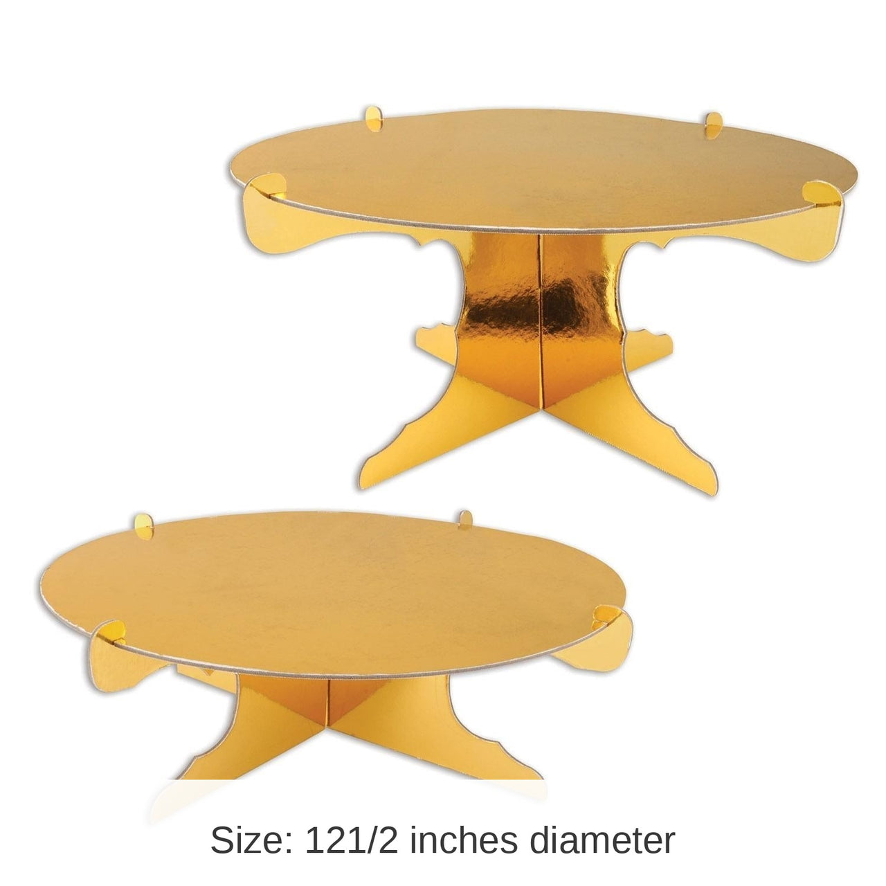 24 Pack Bulk Metallic Party Cake Stands - Gold