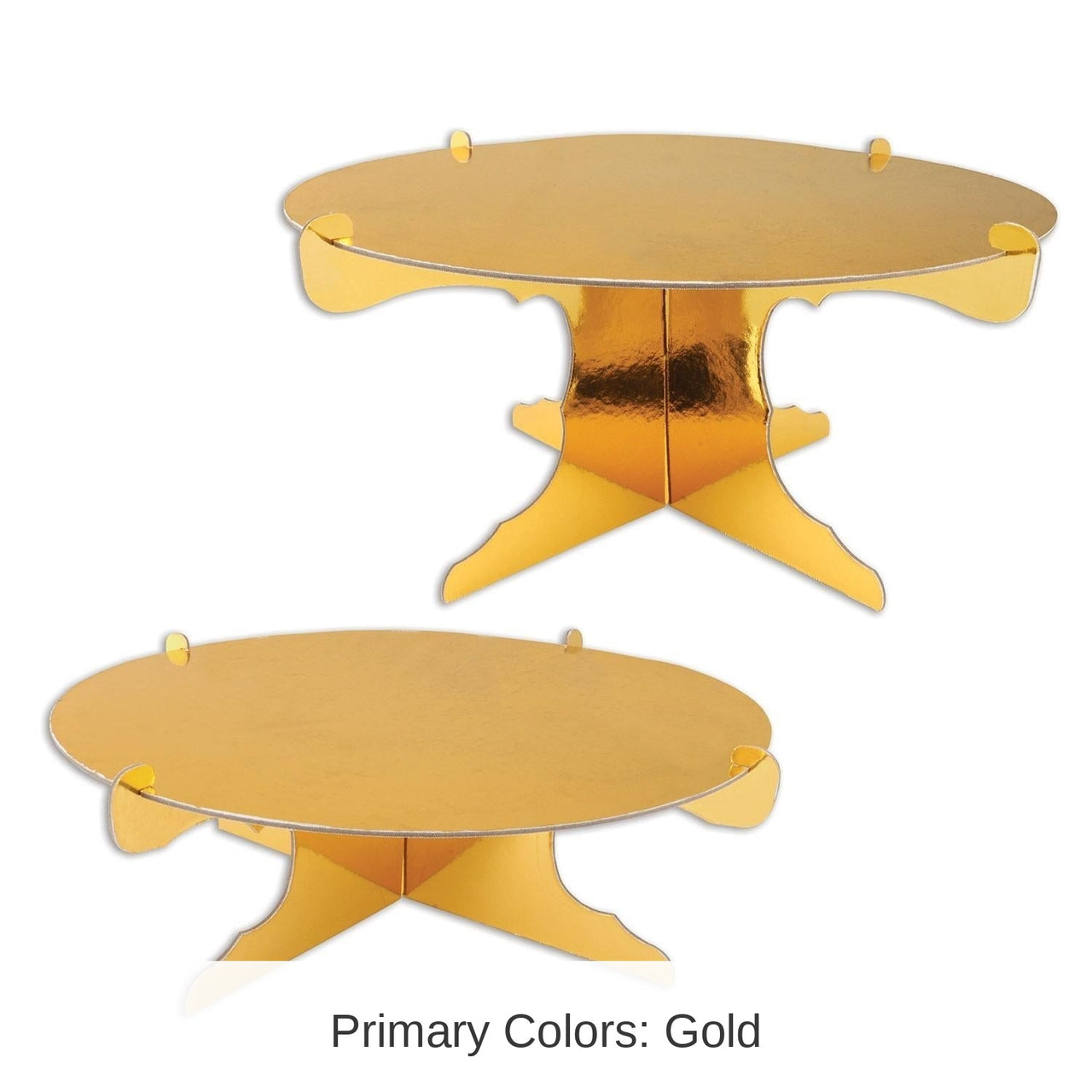 24 Pack Bulk Metallic Party Cake Stands - Gold