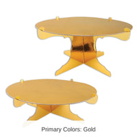 24 Pack Bulk Metallic Party Cake Stands - Gold