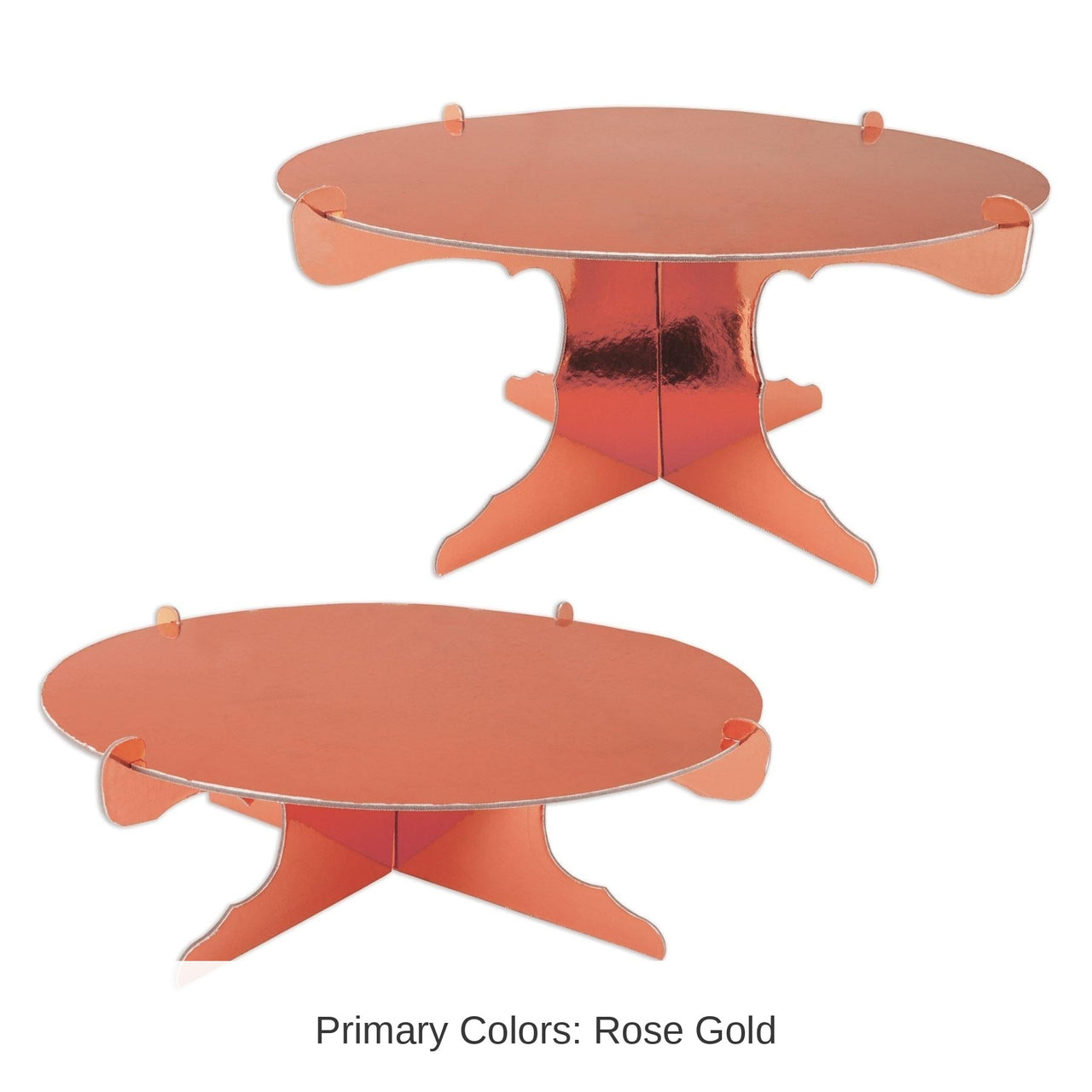 12 Pack Bulk Metallic Party Cake Stands