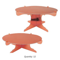 12 Pack Bulk Metallic Party Cake Stands