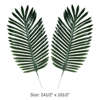 6 Piece Bulk Luau Party Fabric Fern Palm Leaves