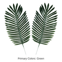 6 Piece Bulk Luau Party Fabric Fern Palm Leaves
