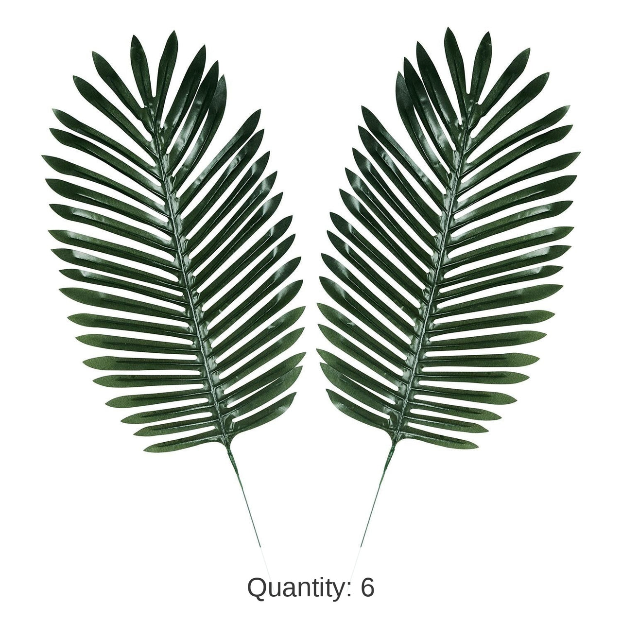 6 Piece Bulk Luau Party Fabric Fern Palm Leaves