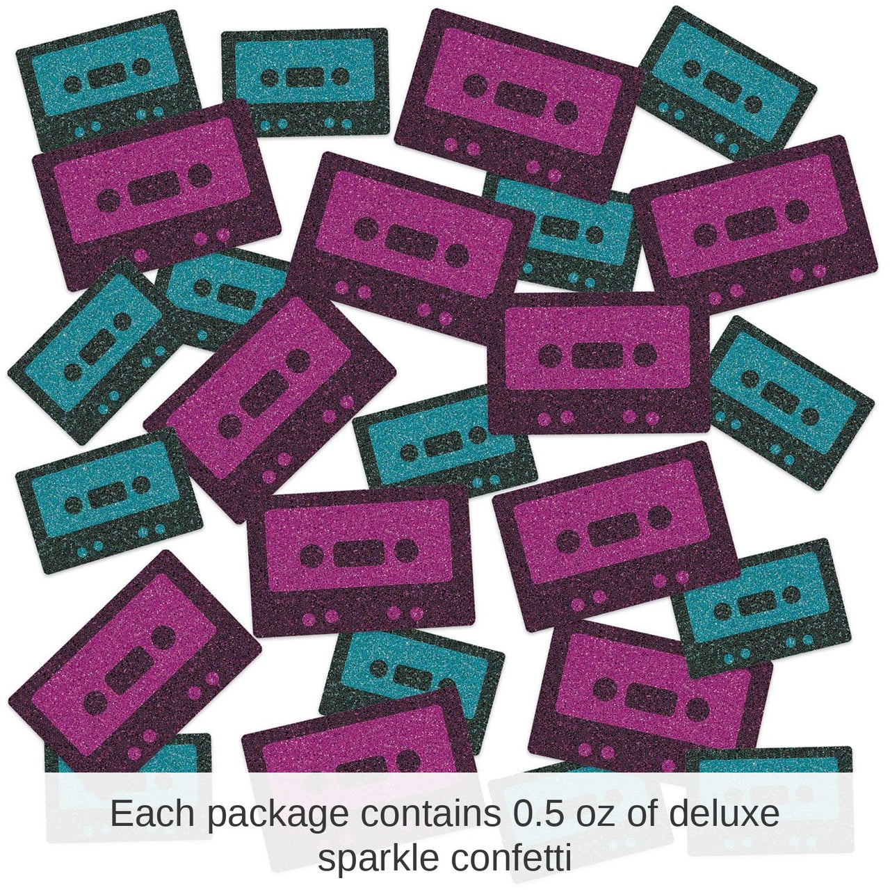12 Pack Bulk Cassette Tape Deluxe Party Sparkle Confetti (0.5 Oz/Pkg)
