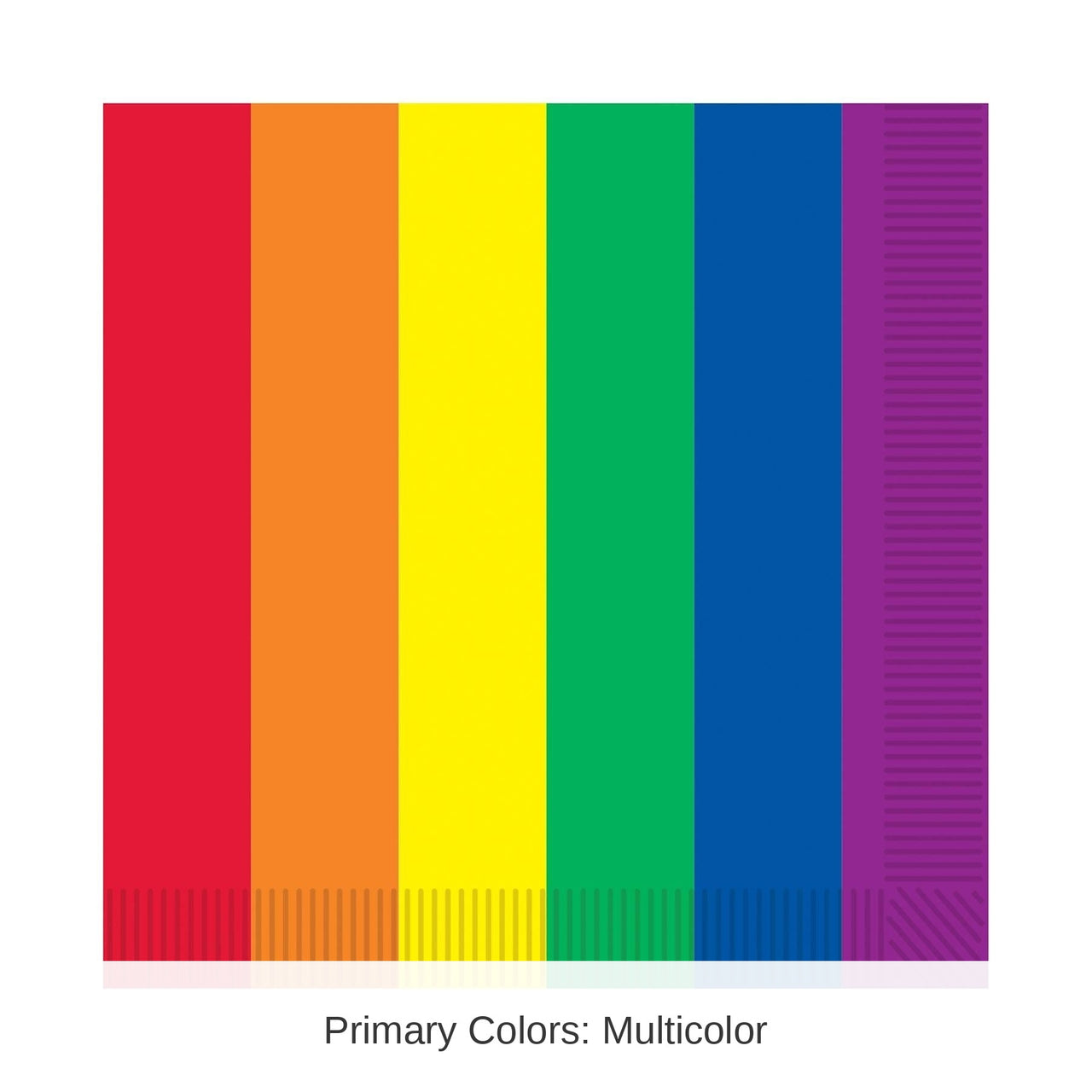 12 Pack Bulk Rainbow Beverage Party Napkins