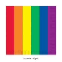 12 Pack Bulk Rainbow Beverage Party Napkins
