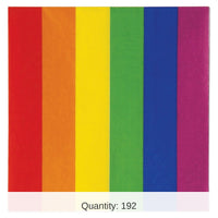 192 Pack Bulk Rainbow Party Luncheon Napkins