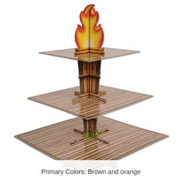 12 Pack Bulk Luau Party Tiki Torch Cupcake Stand
