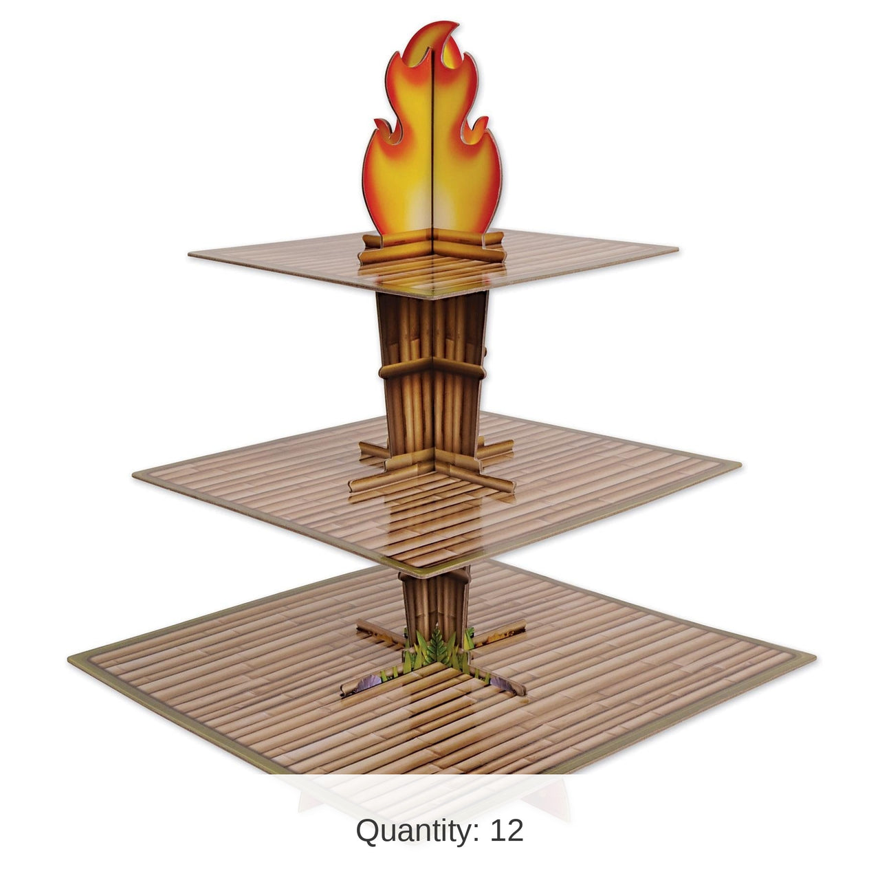 12 Pack Bulk Luau Party Tiki Torch Cupcake Stand