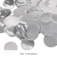 12 Pack Bulk Metallic Deluxe Dot Party Confetti - silver (0.5 Oz/Pkg)