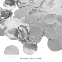 12 Pack Bulk Metallic Deluxe Dot Party Confetti - silver (0.5 Oz/Pkg)